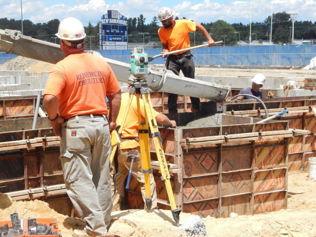 Another four loads of concrete was poured on Friday.